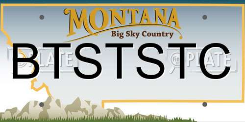 BTSTSTC Montana License Plate