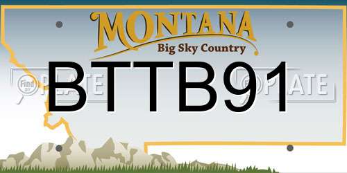 BTTB91 Montana License Plate
