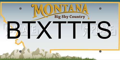 BTXTTTS Montana License Plate
