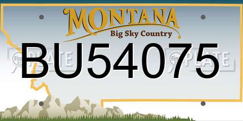 BU54075 Montana License Plate