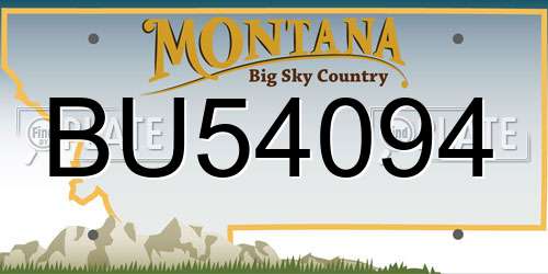 BU54094 Montana License Plate