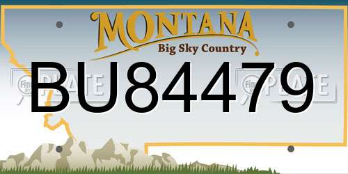BU84479 Montana License Plate