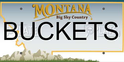 BUCKETS Montana License Plate