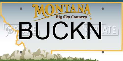 BUCKN Montana License Plate