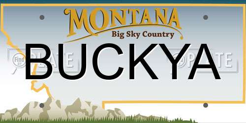 BUCKYA Montana License Plate