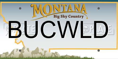 BUCWLD Montana License Plate