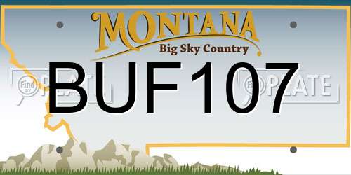 BUF107 Montana License Plate