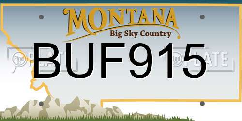 BUF915 Montana License Plate
