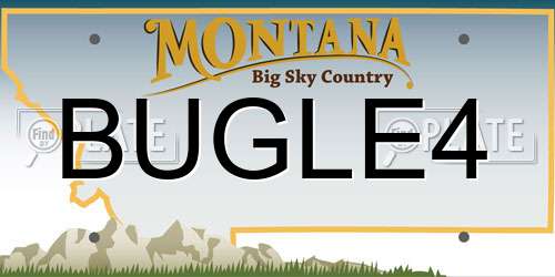 BUGLE4 Montana License Plate