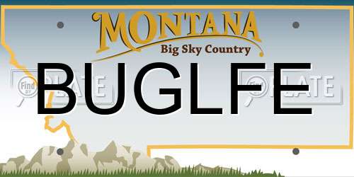 BUGLFE Montana License Plate