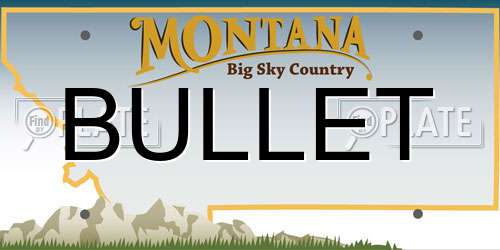 BULLET Montana License Plate