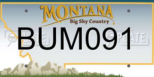 BUM091 Montana License Plate