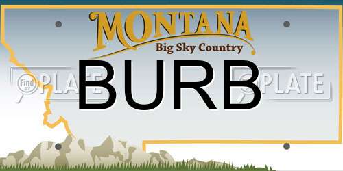 BURB Montana License Plate