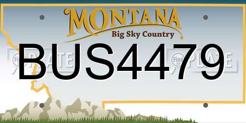 BUS4479 Montana License Plate