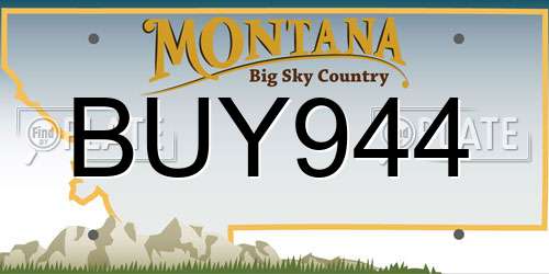BUY944 Montana License Plate