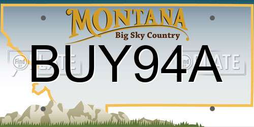 BUY94A Montana License Plate