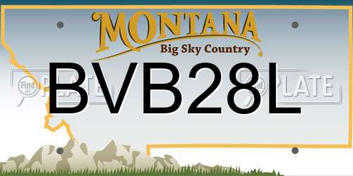 BVB28L Montana License Plate