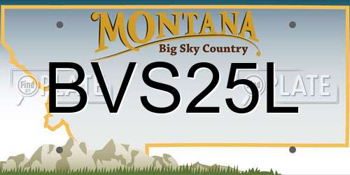 BVS25L Montana License Plate