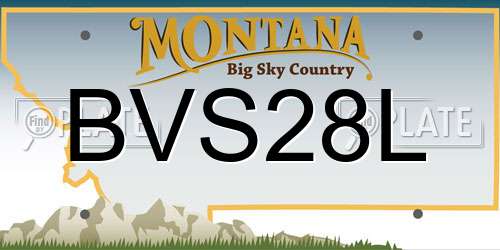 BVS28L Montana License Plate