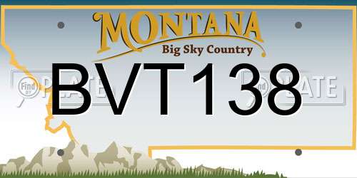 BVT138 Montana License Plate
