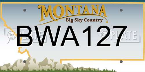 BWA127 Montana License Plate