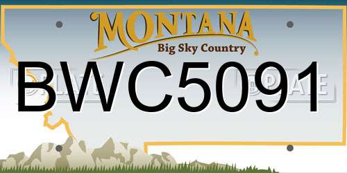 BWC5091 Montana License Plate