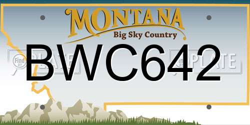 BWC642 Montana License Plate