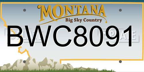 BWC8091 Montana License Plate