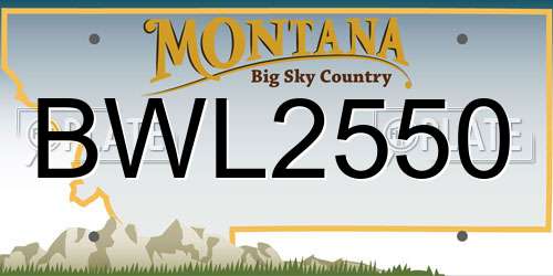 BWL2550 Montana License Plate