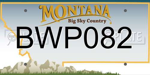 BWP082 Montana License Plate