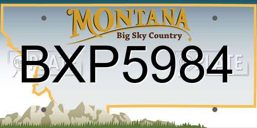 BXP5984 Montana License Plate