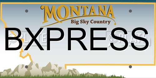 BXPRESS Montana License Plate