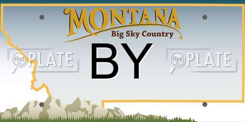 BY Montana License Plate