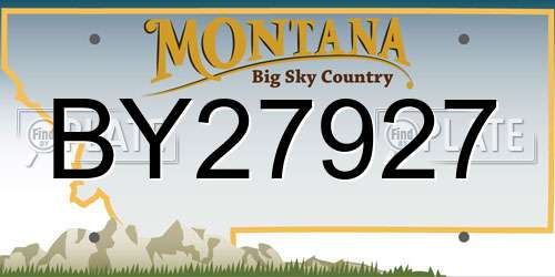 BY27927 Montana License Plate