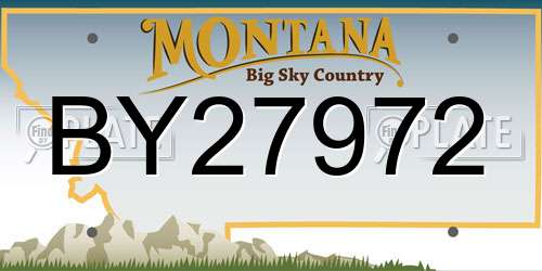 BY27972 Montana License Plate