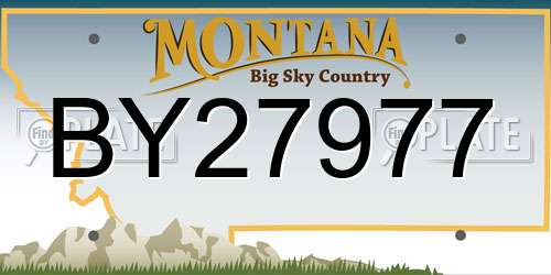 BY27977 Montana License Plate