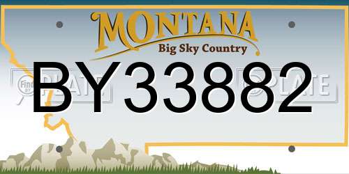 BY33882 Montana License Plate