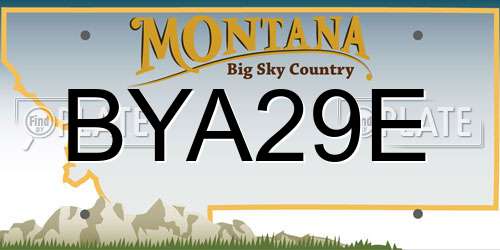 BYA29E Montana License Plate