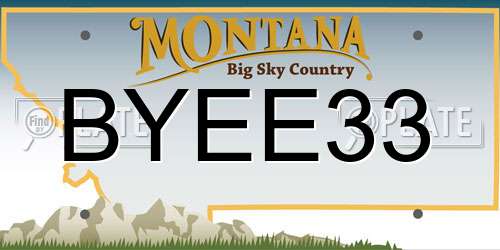 BYEE33 Montana License Plate