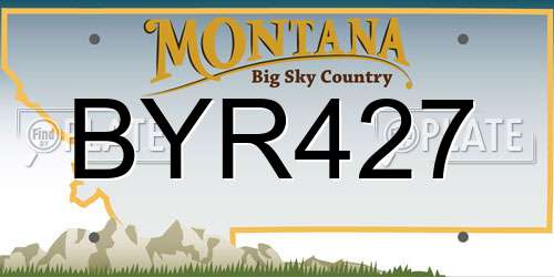 BYR427 Montana License Plate