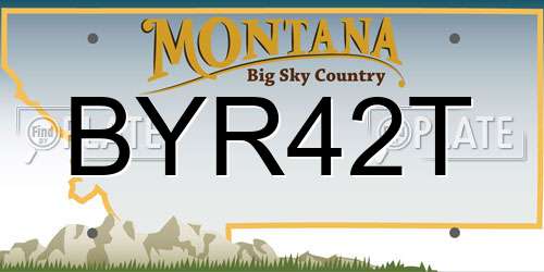 BYR42T Montana License Plate