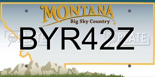 BYR42Z Montana License Plate