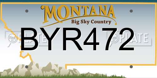 BYR472 Montana License Plate