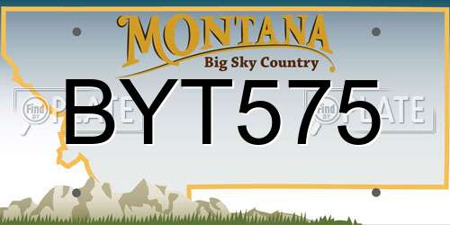 BYT575 Montana License Plate