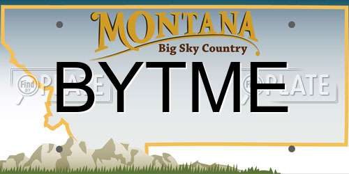 BYTME Montana License Plate