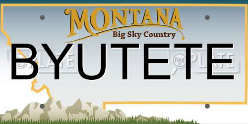 BYUTETE Montana License Plate