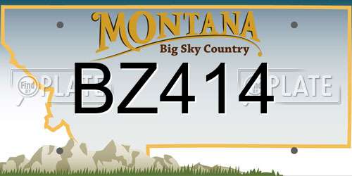 BZ414 Montana License Plate