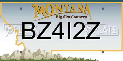 BZ4I2Z Montana License Plate