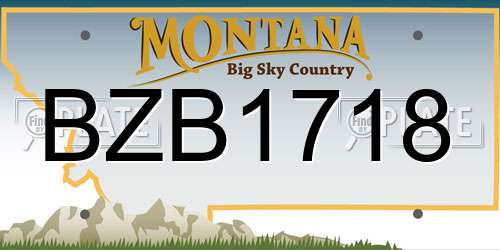 BZB1718 Montana License Plate