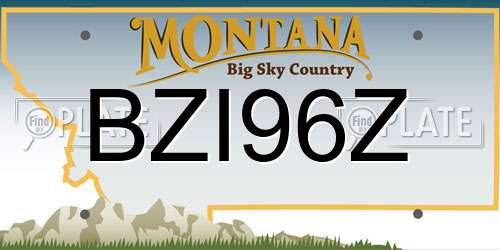 BZI96Z Montana License Plate